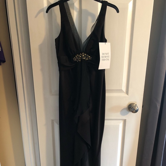 Allen Schwartz Black Evening Gown - Picture 1 of 8